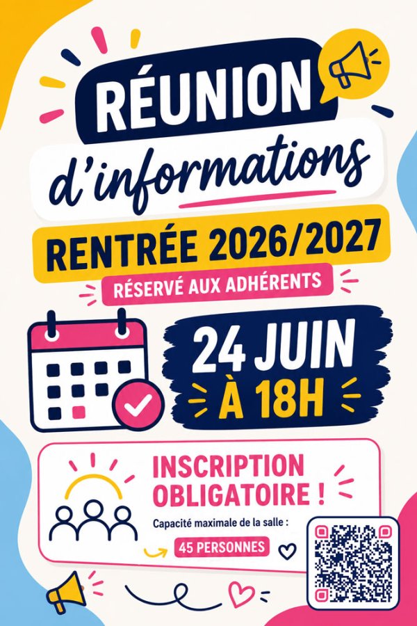 Réunion Adhérents du 24 Juin - Travaux & Saison 2026-2027